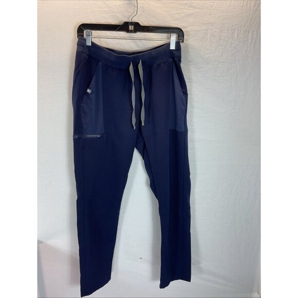 FIGS Yola Skinny Cargo Scrub Pants Women's S Navy Blue Stretch Drawstring - Picture 1 of 11